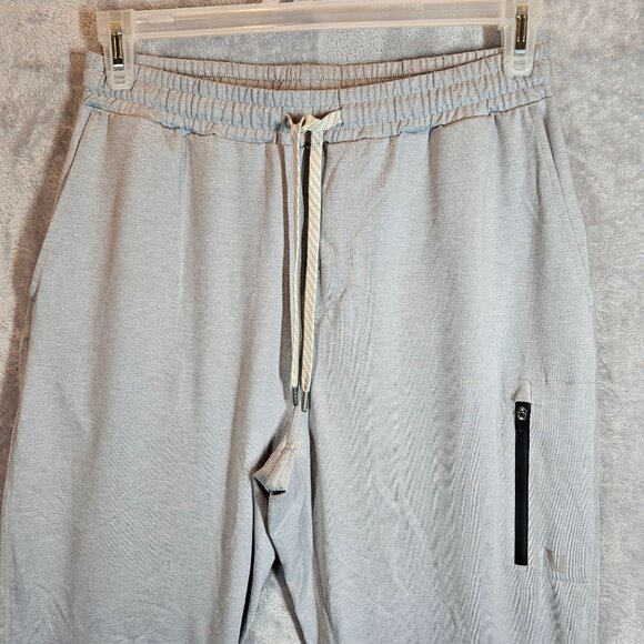 Vuori Mens M The Rise and Shine Performance Jogger Pants Light Gray zip pockets - Picture 9 of 13